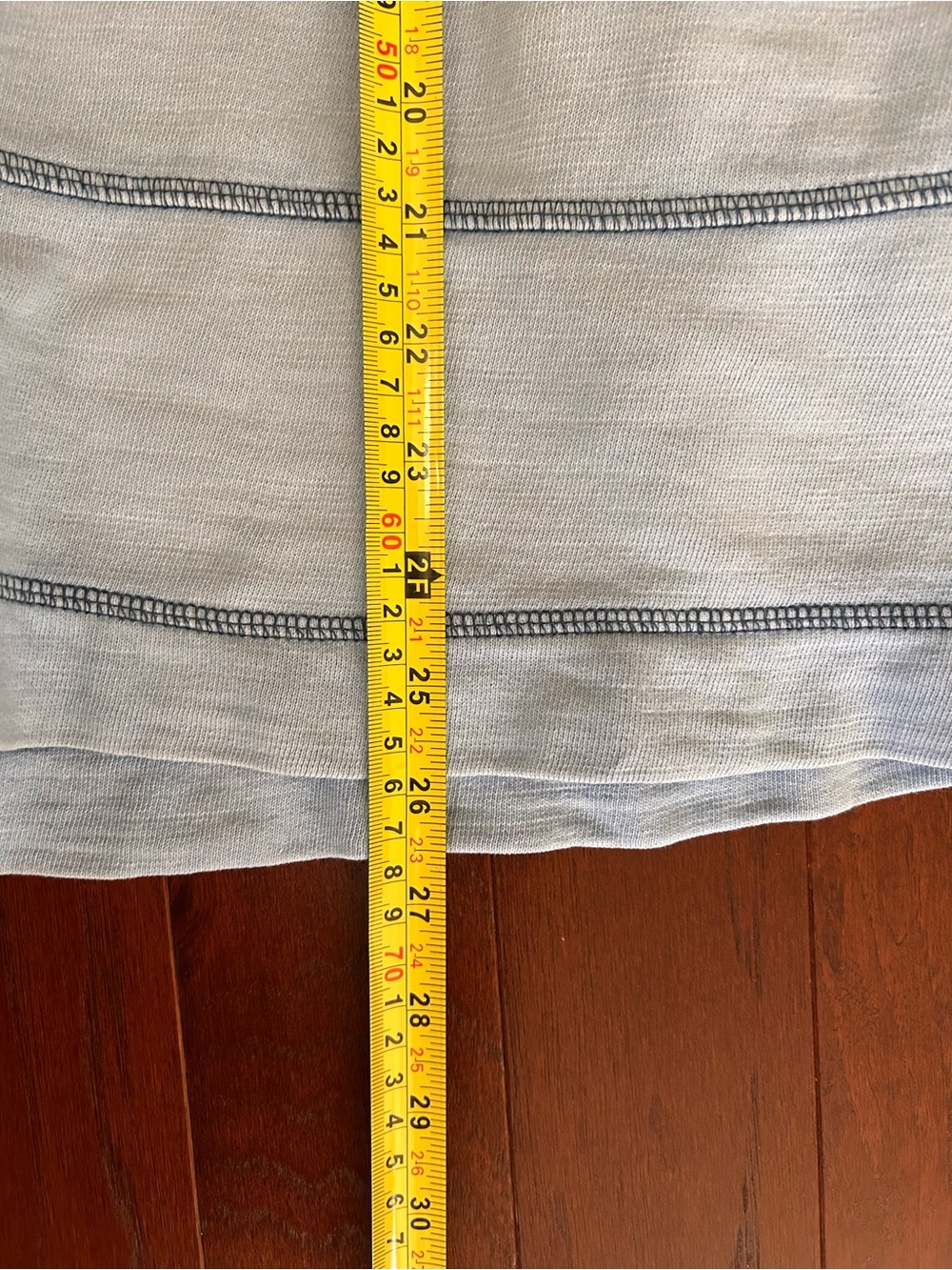 Pure Jill J Jill Blue Organic Cotton Slub Knit Split Neck Top Size large - Picture 4 of 7